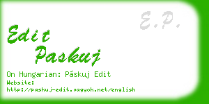 edit paskuj business card