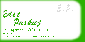 edit paskuj business card